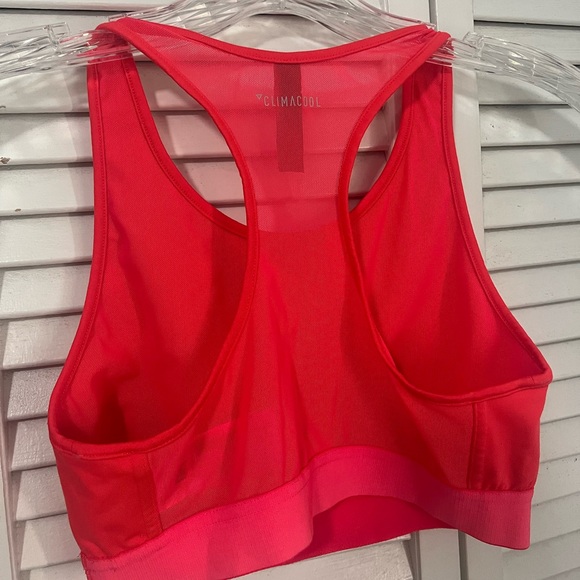 Adidas Adult Small Racerback Sports Bra in a Cheerful Coral 😊 - Picture 2 of 4